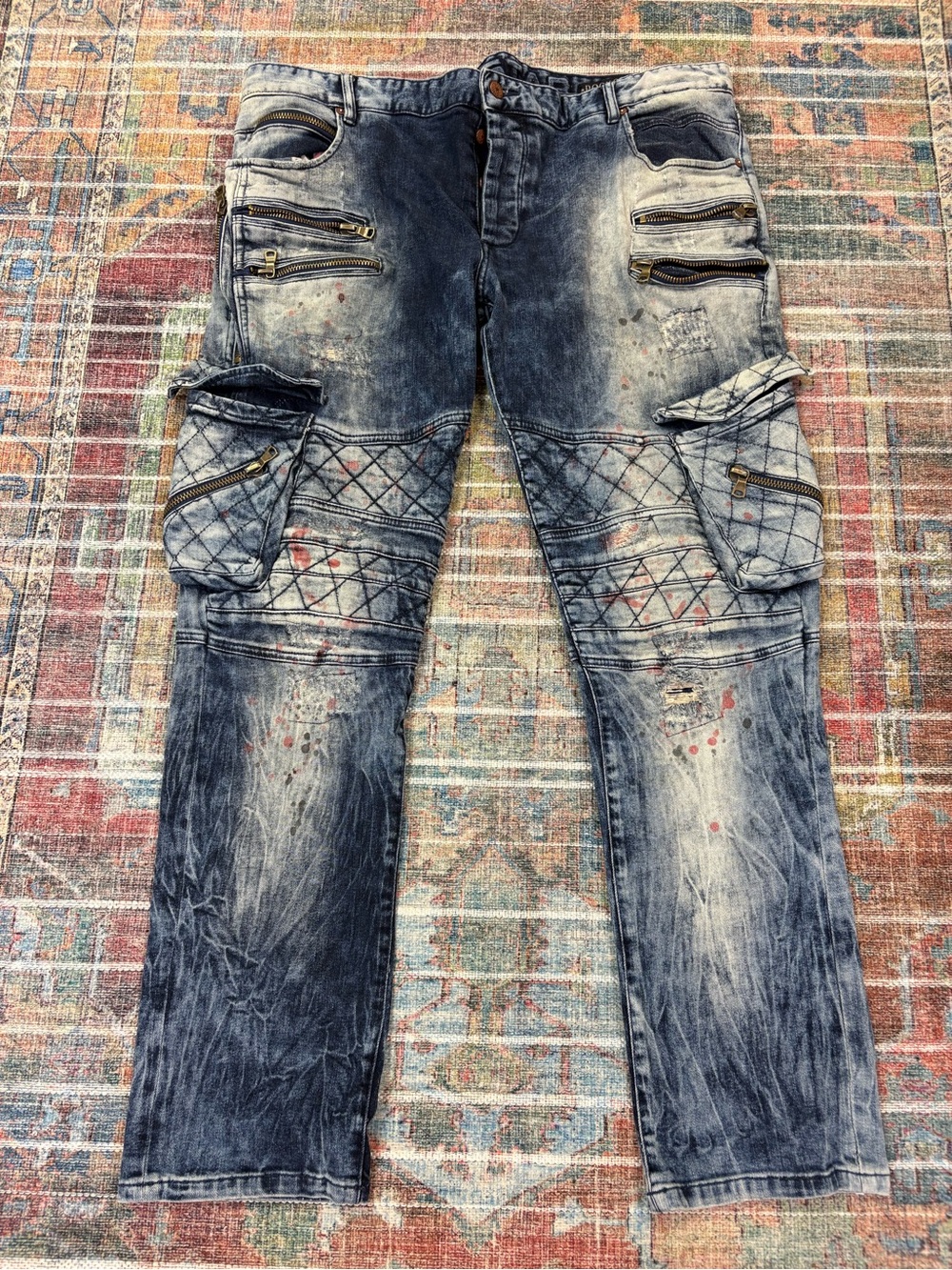Rockstar Origin Quilted Cargo Denim 42x33”